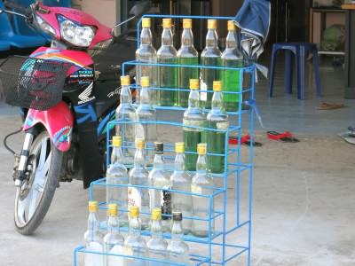Tankstelle für Scooter-Roller in Thailand